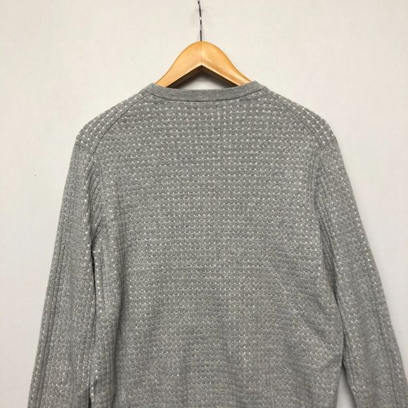 Michael Kors Men Long Sleeve Textured Cotton Knit Sweater Size Medium M123 -22 - Picture 12 of 13